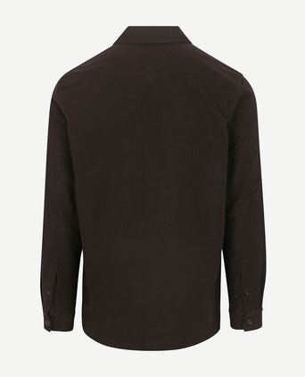 Overshirt moleskin donkerbruin