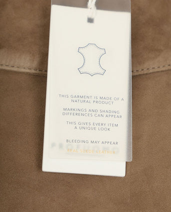 Overshirt suede taupe