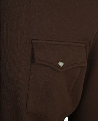 Overshirt western donkerbruin