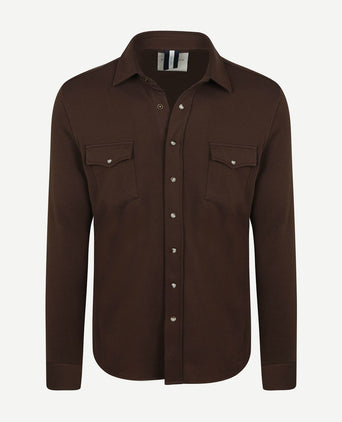 Overshirt western donkerbruin