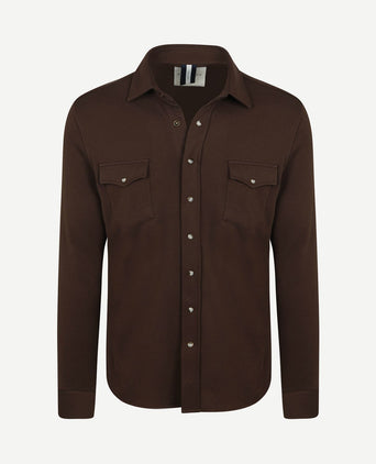 Overshirt western donkerbruin