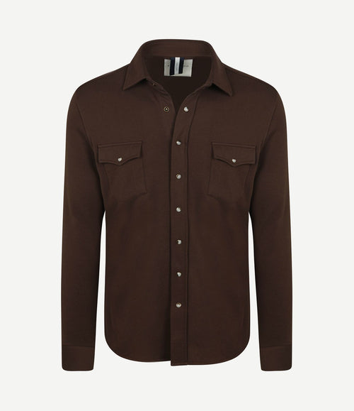Overshirt western donkerbruin
