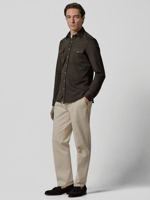 Overshirt western donkerbruin