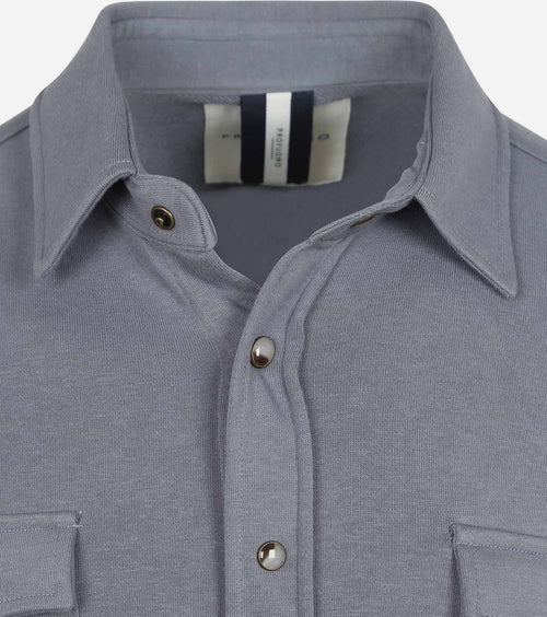 Overshirt western jersey blauw