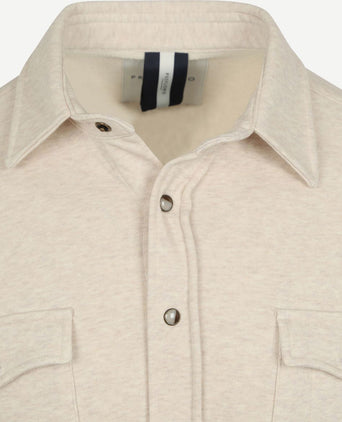 Profuomo overshirt western jersey ecru