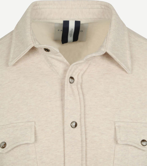 Profuomo overshirt western jersey ecru