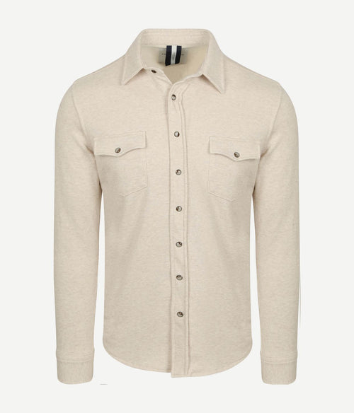 Profuomo overshirt western jersey ecru