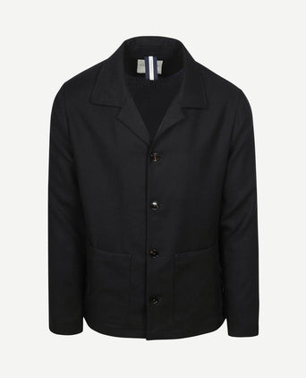 Overshirt wool donkerblauw