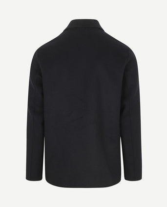 Overshirt woolblend donkerblauw