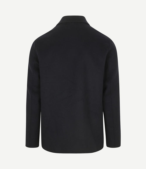 Overshirt woolblend donkerblauw