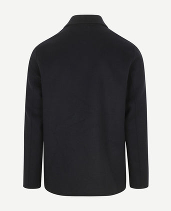 Overshirt woolblend donkerblauw