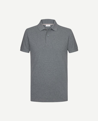 Profuomo piqué poloshirt antraciet