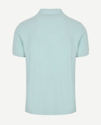 Profuomo piqué poloshirt aqua blauw