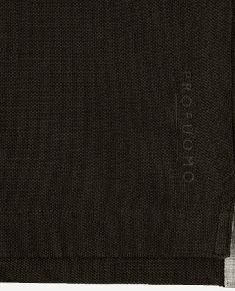 Profuomo piqué poloshirt army groen