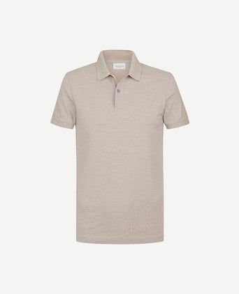 Profuomo piqué poloshirt beige
