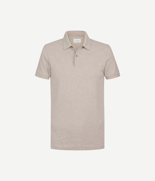 Piqué poloshirt beige