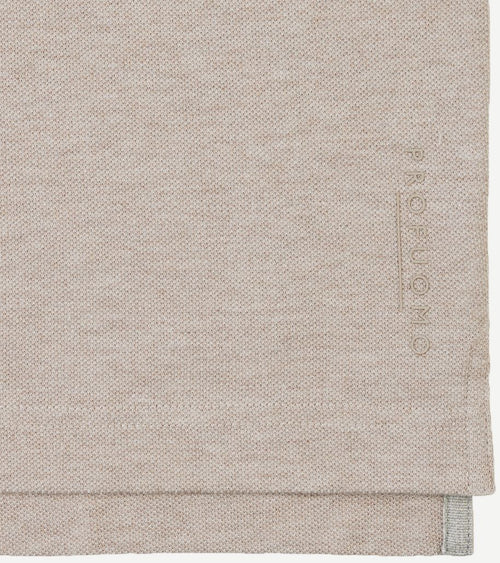Piqué poloshirt beige