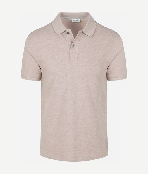 Piqué poloshirt beige
