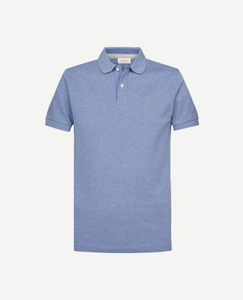 Profuomo piqué poloshirt blauw