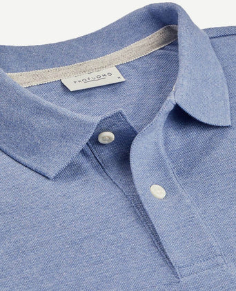 Profuomo piqué poloshirt blauw