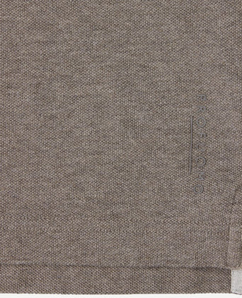 Profuomo piqué poloshirt bruin
