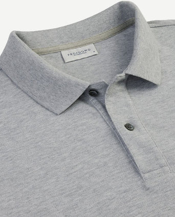 Profuomo piqué poloshirt grijs