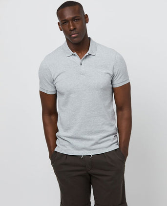 Profuomo piqué poloshirt grijs