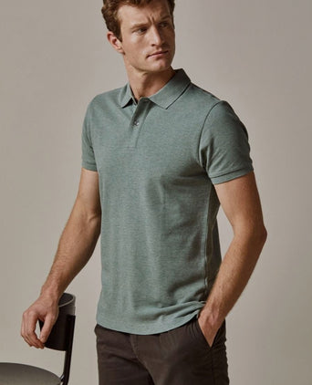 Profuomo piqué poloshirt groen