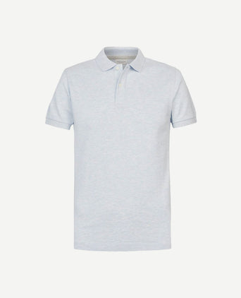 Profuomo piqué poloshirt lichtblauw
