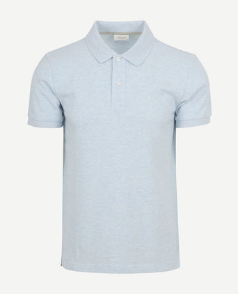 Profuomo piqué poloshirt lichtblauw