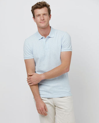 Profuomo piqué poloshirt lichtblauw