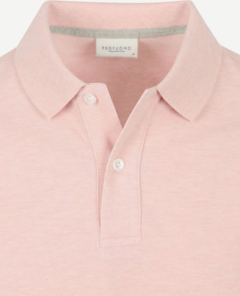 Profuomo piqué poloshirt lichtroze