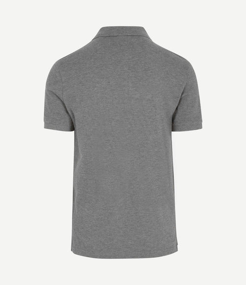 Piqué poloshirt melange grijs