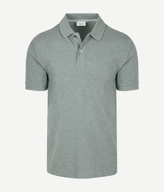 Piqué poloshirt melange groen Piqué poloshirt melange groen