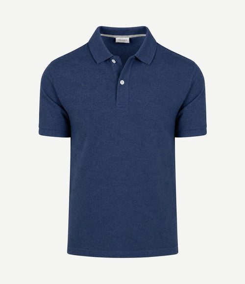 Piqué poloshirt melange indigo