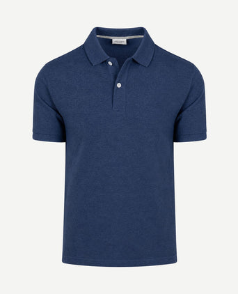Piqué poloshirt melange indigo