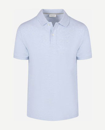 Piqué poloshirt melange lichtblauw