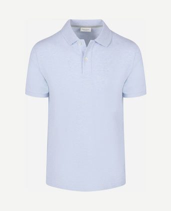 Piqué poloshirt melange lichtblauw