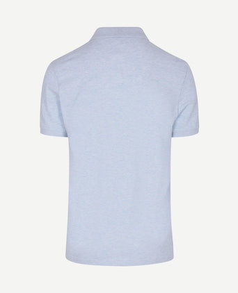 Piqué poloshirt melange lichtblauw