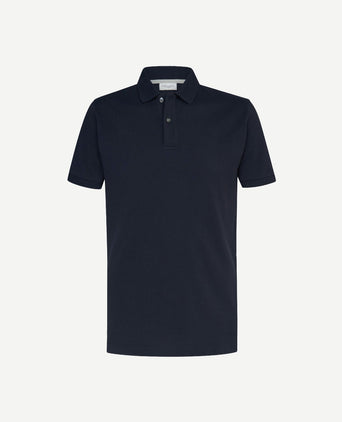 Profuomo piqué poloshirt donkerblauw