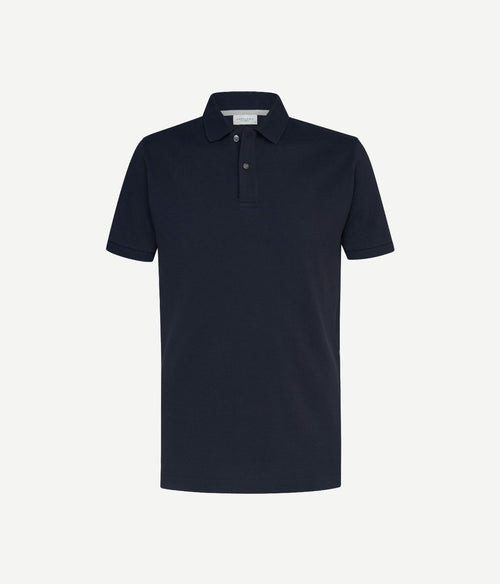 Profuomo piqué poloshirt donkerblauw