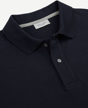 Profuomo piqué poloshirt donkerblauw