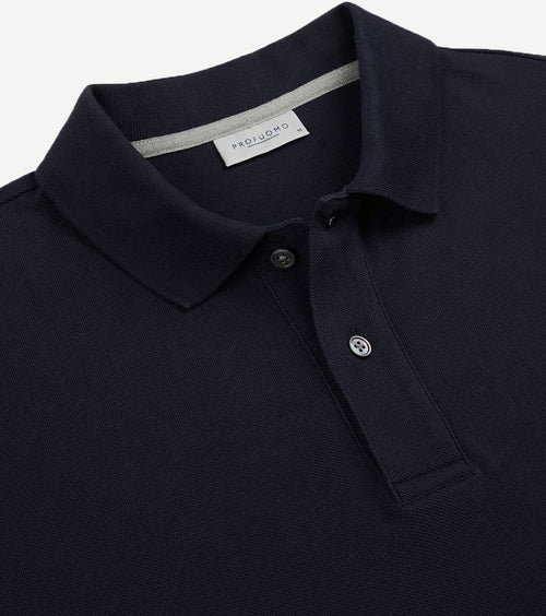 Profuomo piqué poloshirt donkerblauw