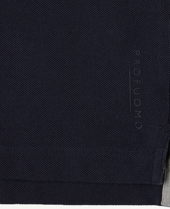 Profuomo piqué poloshirt donkerblauw