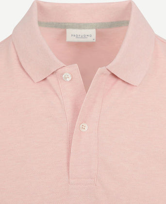Profuomo piqué poloshirt roze