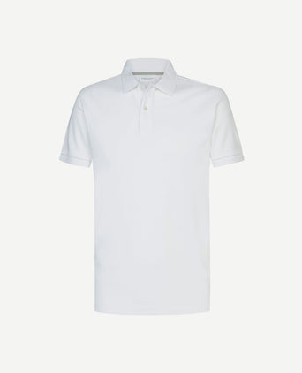 Profuomo piqué poloshirt wit