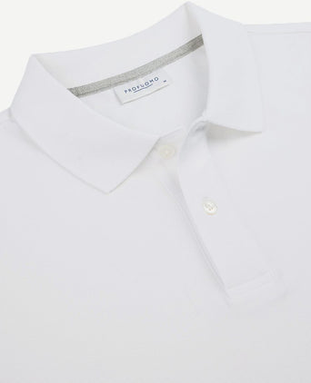Profuomo piqué poloshirt wit