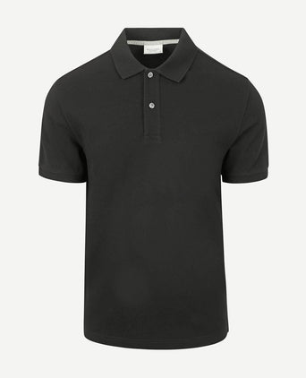 Profuomo piqué poloshirt zwart