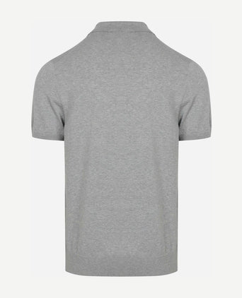 Knitted poloshirt grijs