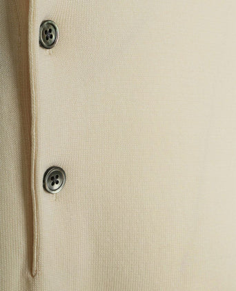 Knitted poloshirt ecru